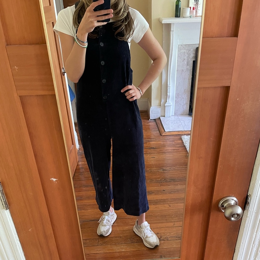 Madewell Navy Corduroy Overalls - size M